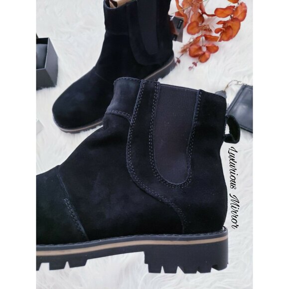 BEARPAW Chelsea Suede Pull On Ankle Boots Alastair Waterproof Men Women Sz 8.5M - Picture 5 of 9